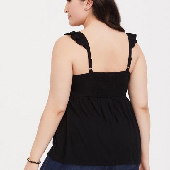 Torrid Black Tank - Super Soft Cinched Front - Picture 4 of 8